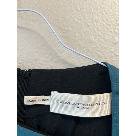 Aquilano Rimondi Navy Dress Size 6 / IT 42 Made in Italy Designer Work Dress - Picture 2 of 11